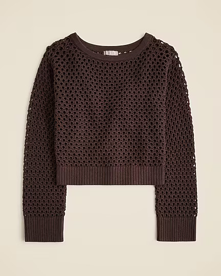 Pointelle boatneck sweater | J. Crew US