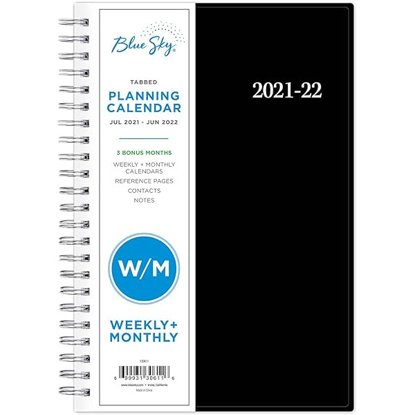 Blue Sky 2021-2022 Academic Year Weekly & Monthly Planner, 8.5" x 11", Flexible Cover, Wirebound, En | Amazon (US)