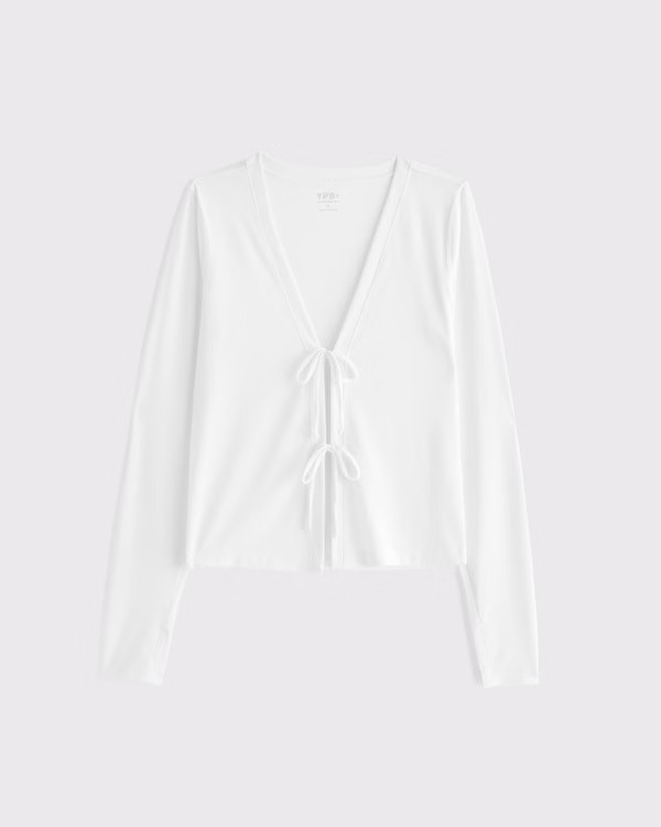 Women's YPB Active Featherweight Tie-Front Cardigan | Women's Tops | Abercrombie.com | Abercrombie & Fitch (US)
