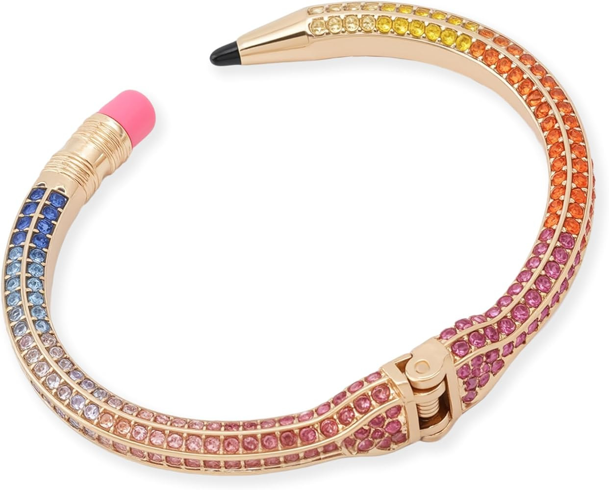 Betsey Johnson Women's Straight A's Pavé Pencil Cuff Bracelet | Amazon (US)