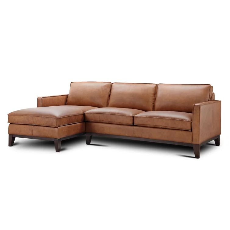 Zoticus 100" Wide Genuine Leather Sofa & Chaise | Wayfair North America