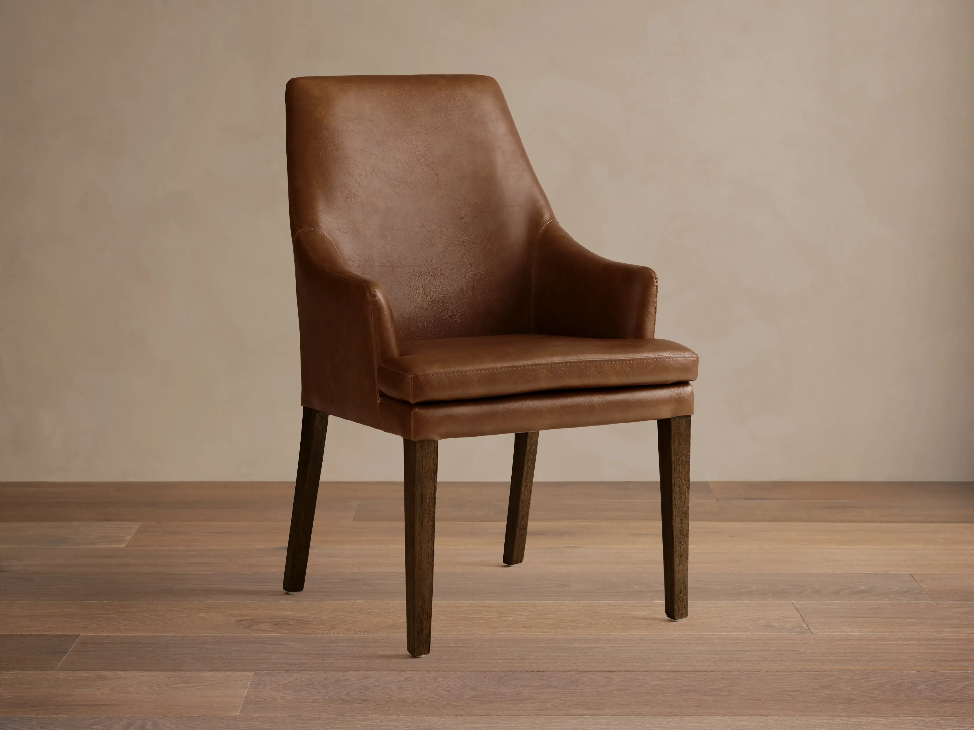 Lunden Faux Leather Dining Arm Chair | Arhaus