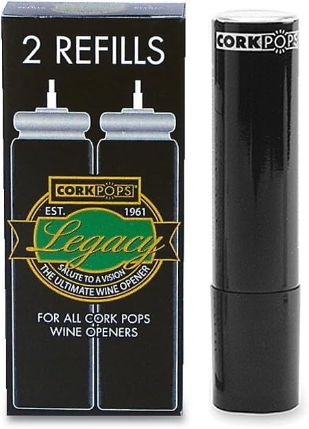 Cork Pops Wine Bottle Opener Refill Cartridge Pack Of 2 | Amazon (US)