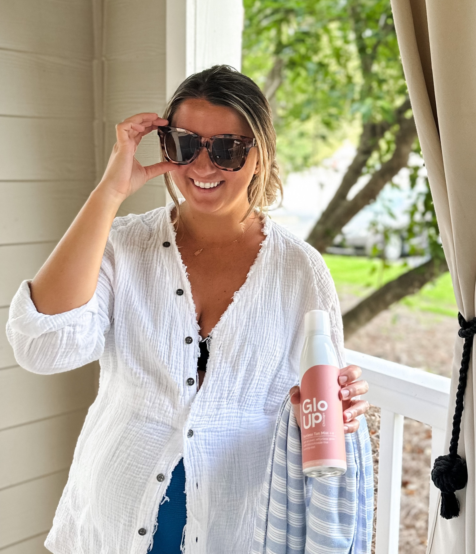 GLO UP for summer with a little help from Glo Up Sunless Tanning Mist!☀️ #ad 

Being the beach bums we are, I always look forward to my summertime tan. Sometimes, I need a little boost so I’m not Casper next to my husband. This year, being pregnant, I REALLY needed a boost before boat and beach days.😅 

I’m super picky when it comes to skincare but Glo Up Sunless Tanning Mist checked so many boxes that I had to try it.
 
✨ Natural + organic (no harsh ingredients)
✨ Vegan + Never tested on animals
✨ Paraben free
✨ Effortless + buildable STREAK FREE tan
✨ Dries completely without a sticky residue
✨ Easy to see while applying and buff over-sprayed areas 

Y’all, it’s so clean, it’s actually edible! If you’re looking for a great self tanner that’s super simple, never orange and gives you the perfect glow, I’ve linked this + more great products from Glo Up Lifestyle!

#LTKunder50 #LTKbeauty #LTKswim