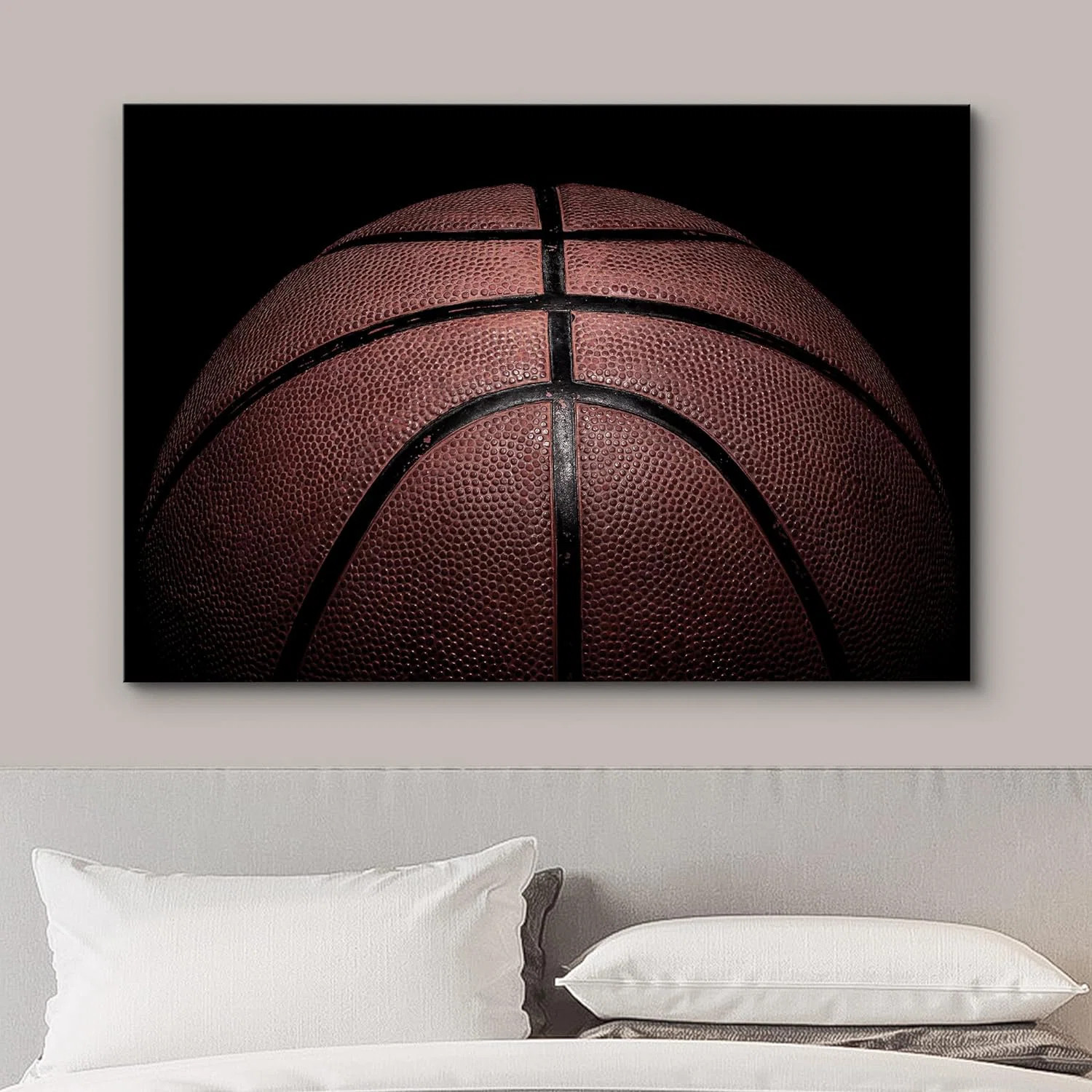 IDEA4WALL Close Up High Contrast Details Basketball Boys Room Decor Sports Fitness Photography Wa... | Wayfair North America
