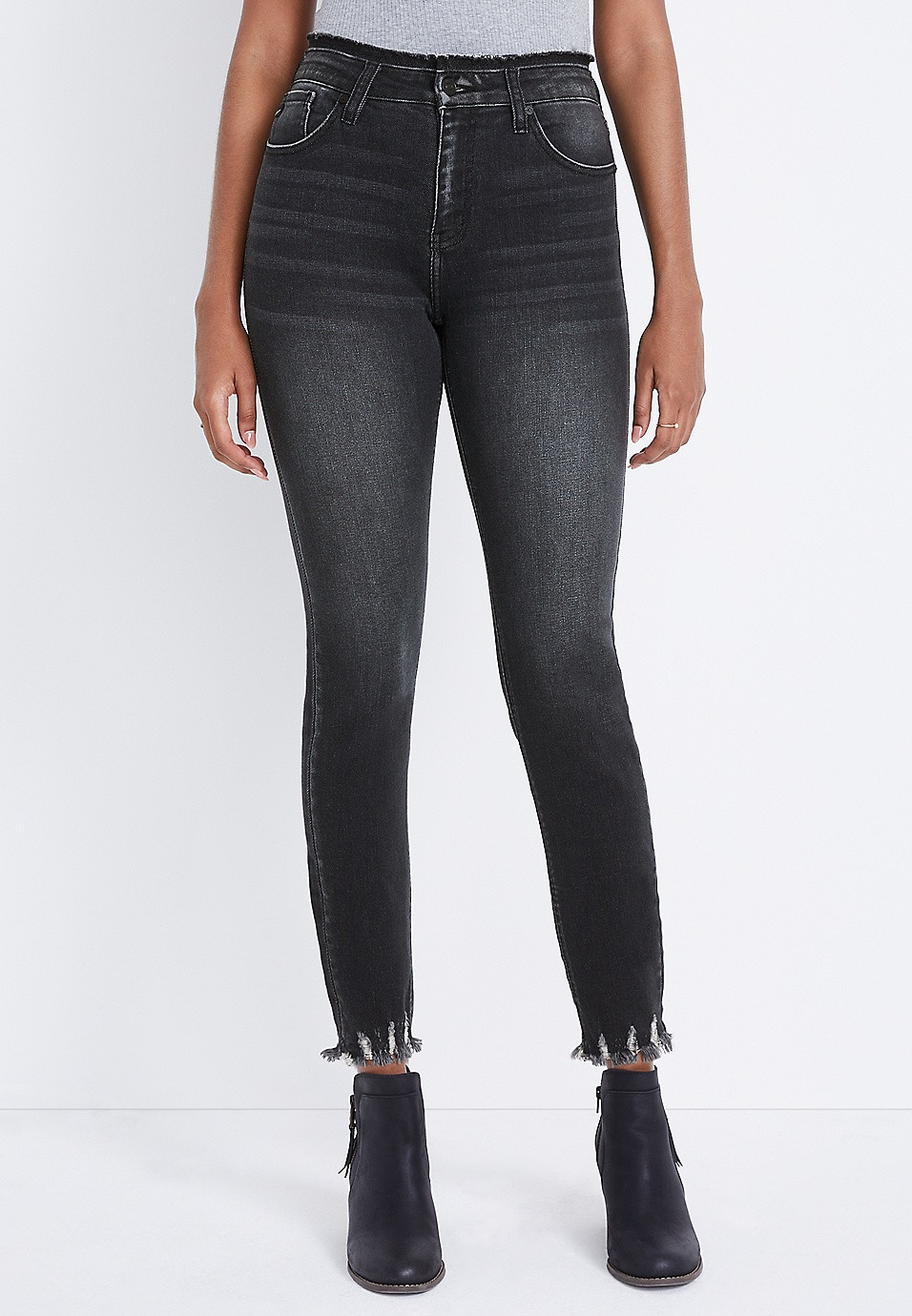 KanCan™ Skinny High Rise Frayed Waist Jean | Maurices