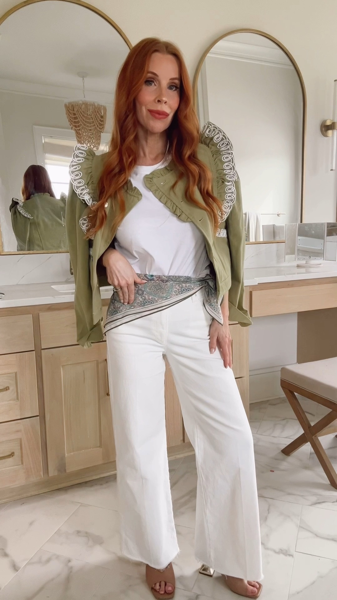 White jeans, spring outfit, work style, mom style, Paige jeans, denim, over 40

#LTKmomlife #LTKootd #LTKgrwm