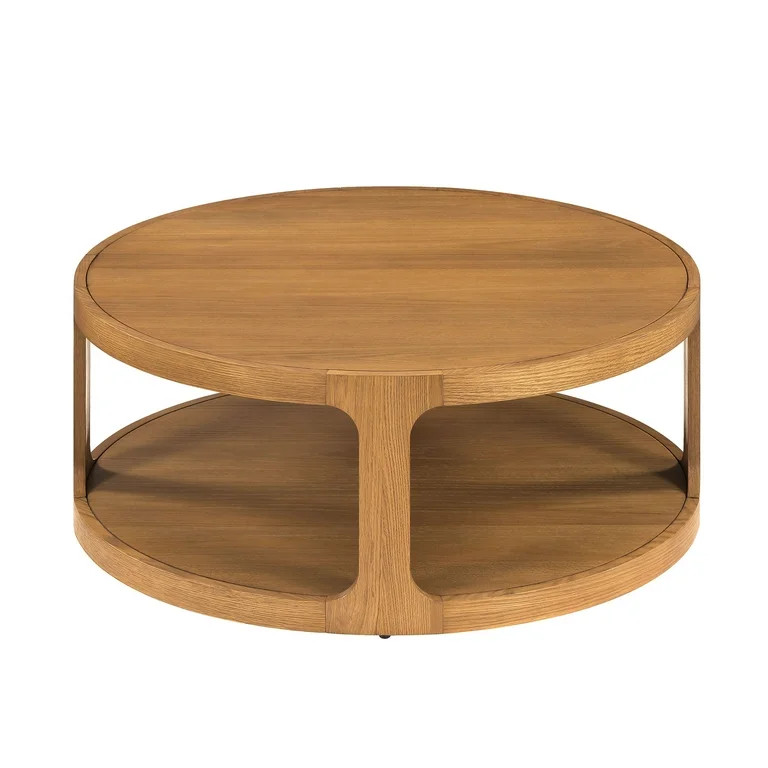 My Texas House Haven Round Coffee Table with Warm Brown Finish | Walmart (US)