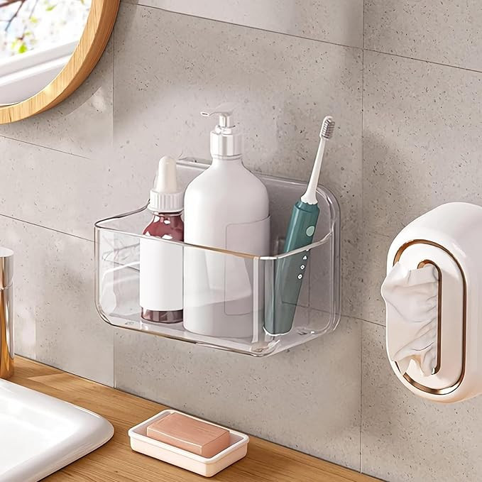 Diesisa Acrylic Wall Mount Organizer, Self Adhesive Organizer for Wall, Cabinet Door Organizer, w... | Amazon (US)