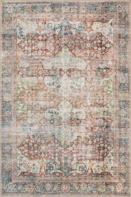 Loloi Rugs-Loren Printed-LQ-14-Brick | Rugs Direct