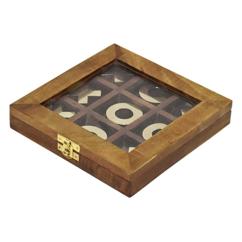 Wooden Tic Tac Toe Game, 7" | At Home