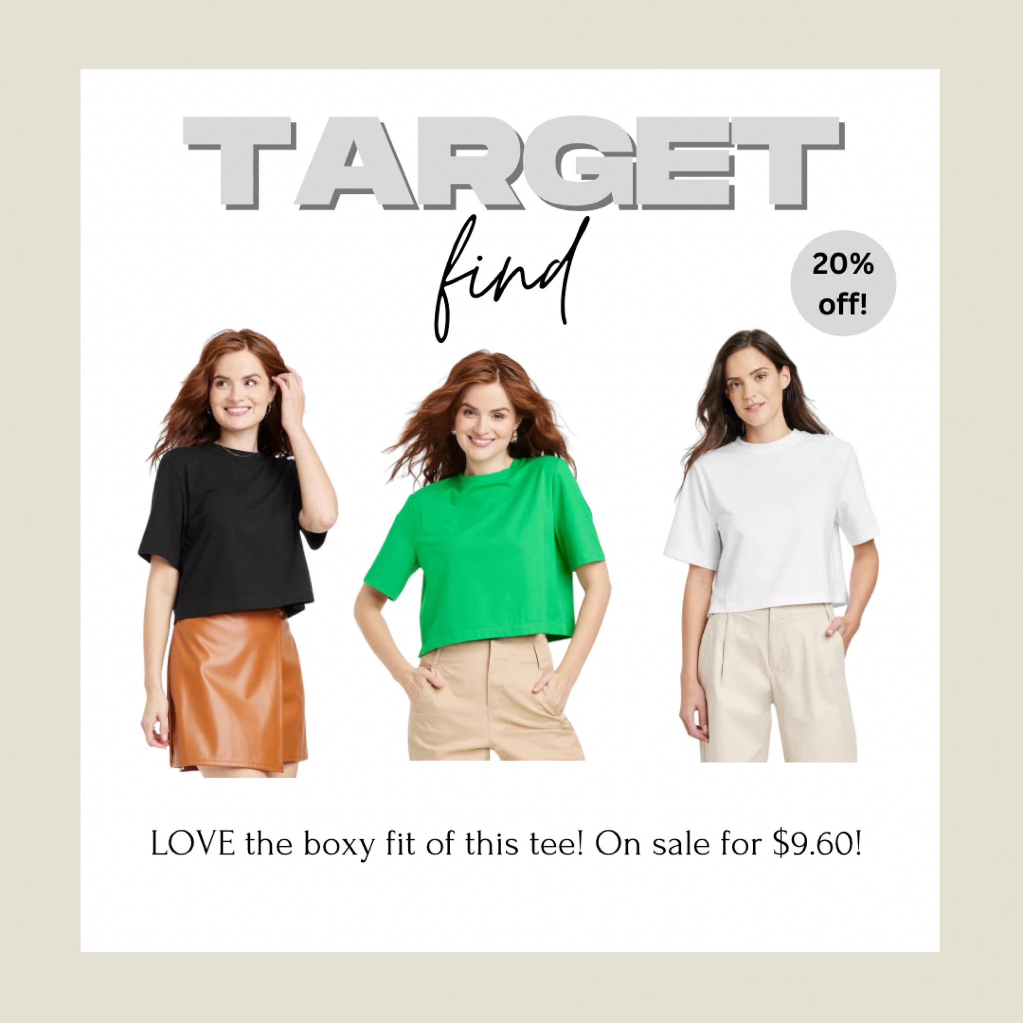 Just picked up this tee in white today! I love a boxy cropped fit tee! On sale for $9.60! 

#LTKsalealert #LTKSale #LTKstyletip