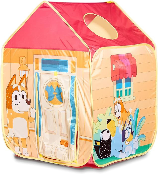 Pop N Fun Bluey Pop-Up Tent, Multicolor Easy Storage Pop Up Play Tent with Roll-Up Door & Peep Wi... | Amazon (US)