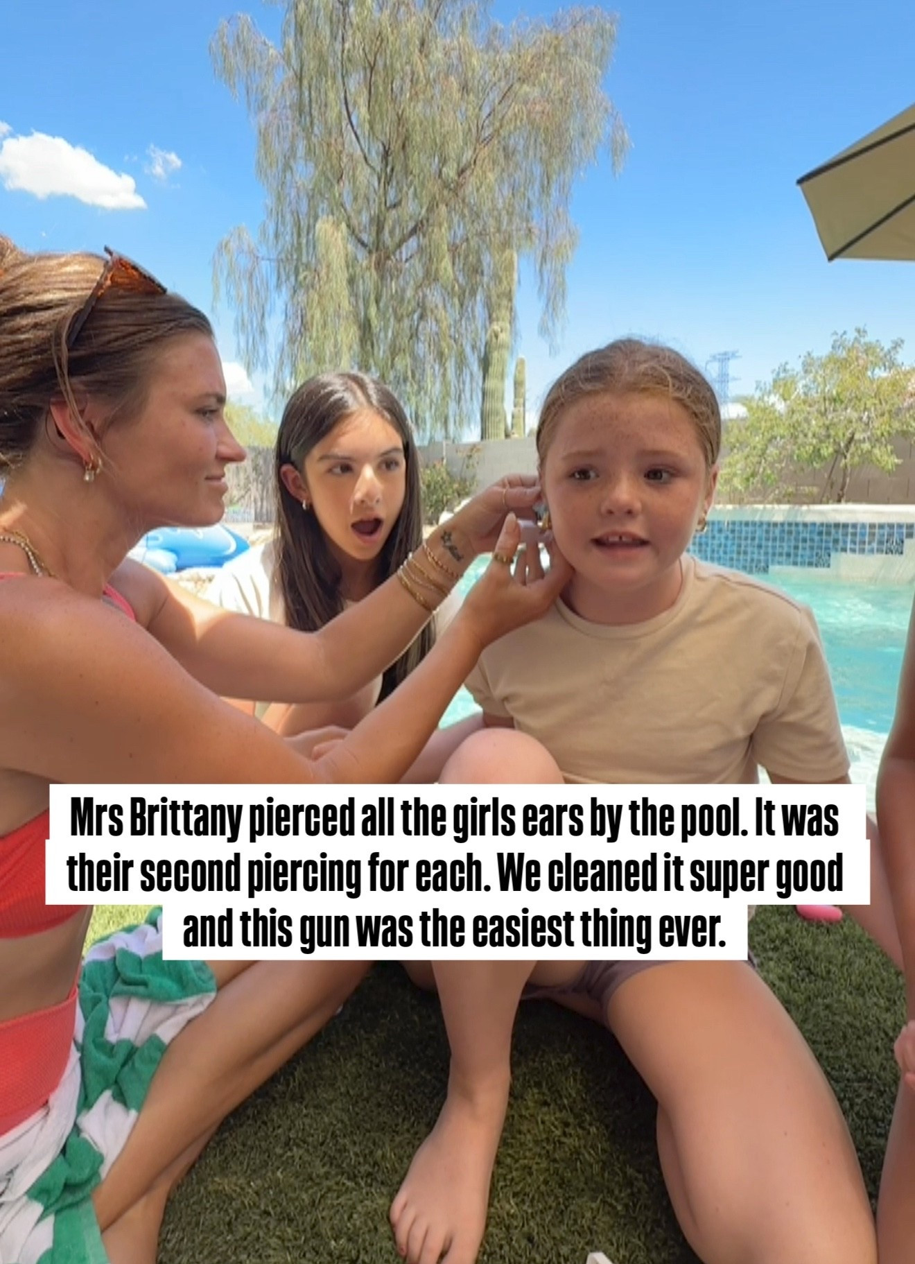 Ear piercing Gun! This was amazing and so quick and painless- every girl did it! 