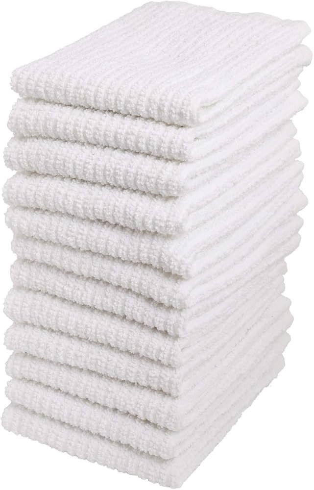 Bar Mop Cleaning Kitchen Dish Cloth Towels,100% Cotton, Machine Washable, Everyday Kitchen Basic ... | Amazon (US)