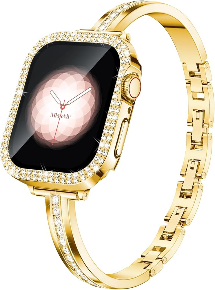 Missair Bands Compatible for Apple Watch Band 40mm 41mm 44mm 45mm with Screen Protector Case, Sli... | Amazon (US)