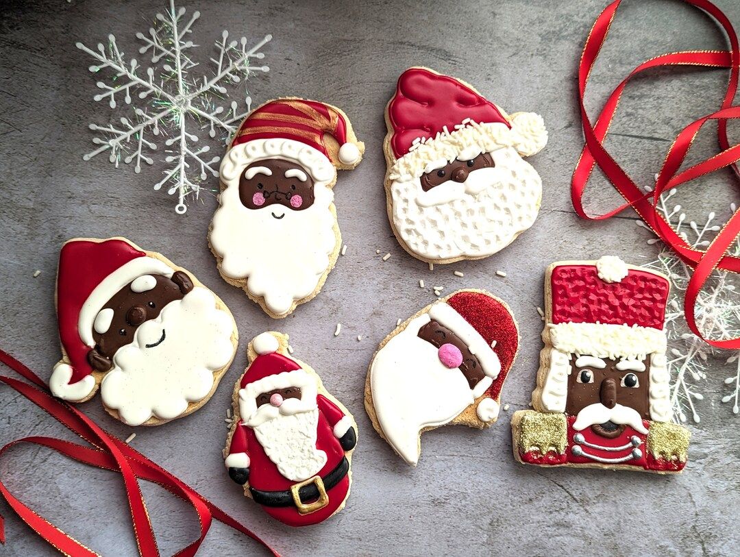 12 Cookies Inspired by Black Santa RED - Etsy | Etsy (US)