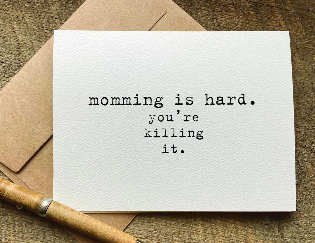 momming is hard.  you're killing it. / mothers day cards / card for mom / mother's day card for f... | Etsy (US)