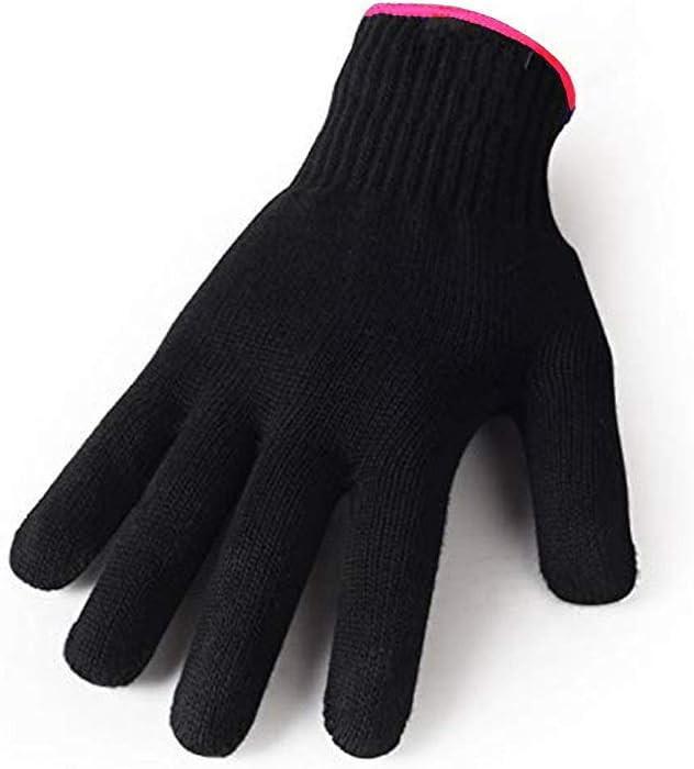AFT90 Heat Resistant Glove for Hair Styling, Curling Iron, Flat Iron and Curling Wand, Black, Pin... | Amazon (US)