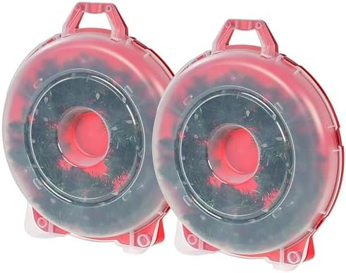 IRIS USA 24" Wreath Storage Container With Latches and Handle, 2 Pack, For Holiday Garland/Wreath... | Amazon (US)