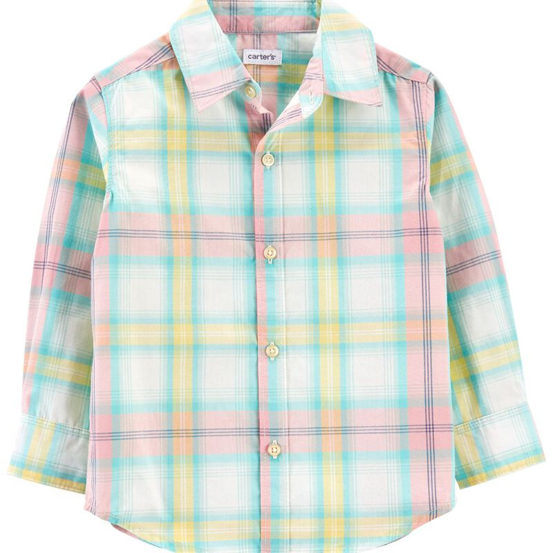 Toddler Plaid Button-Front Shirt | Carter's