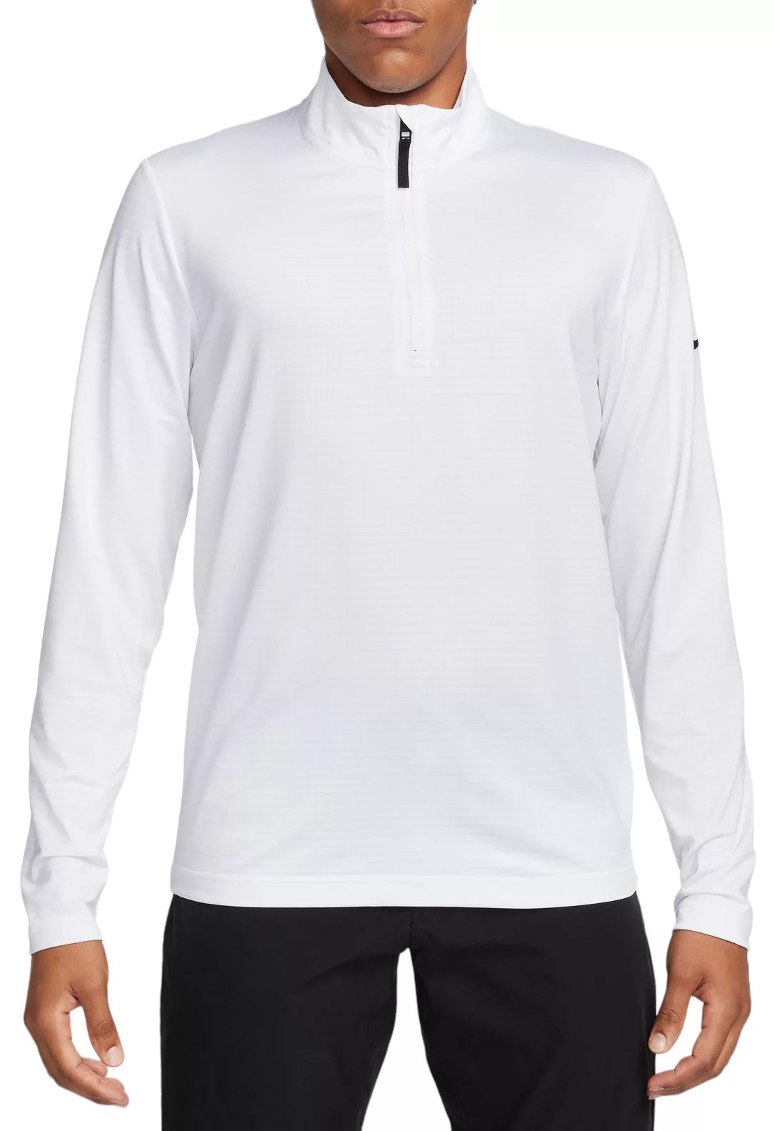 Nike Men's Dri-FIT Victory Golf ½ Zip, Medium, White/Black | Golf Galaxy