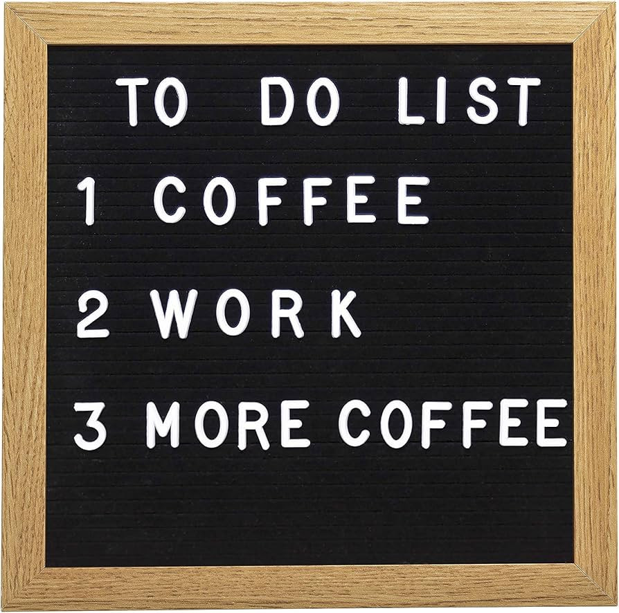 Pearhead Natural Wood And Black Felt Classic Letter Board Set, Includes 294 White Letters, Modern... | Amazon (US)