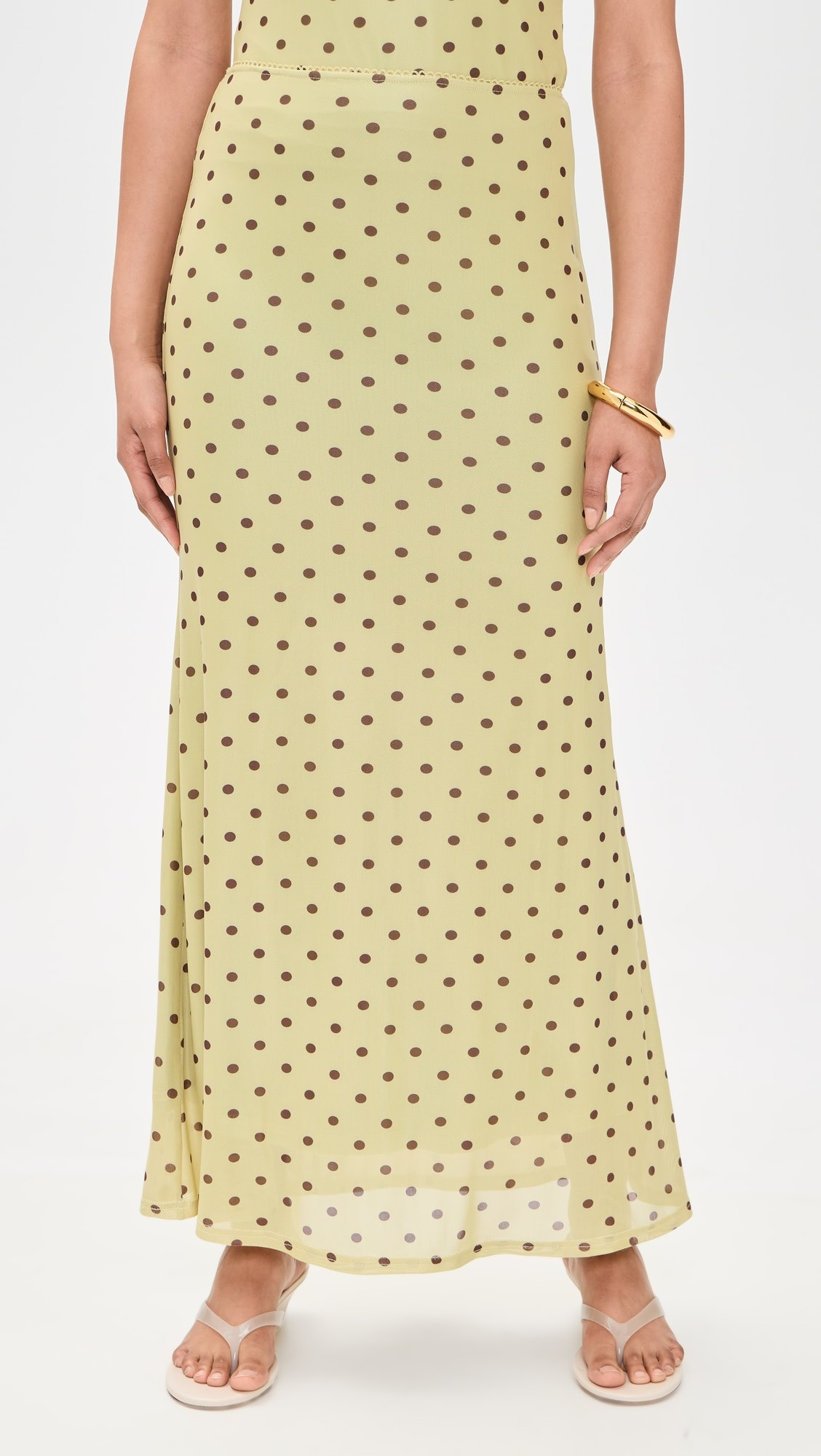 Polka Dot Mesh Maxi Skirt | Shopbop