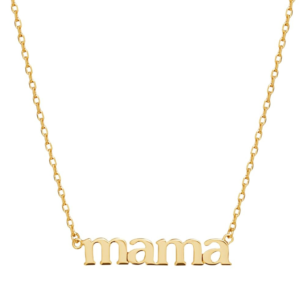 Ana Luisa Gold Dainty Mama Necklace for Women - Sentimental 14K Gold Nameplate Necklace for Mom -... | Amazon (US)