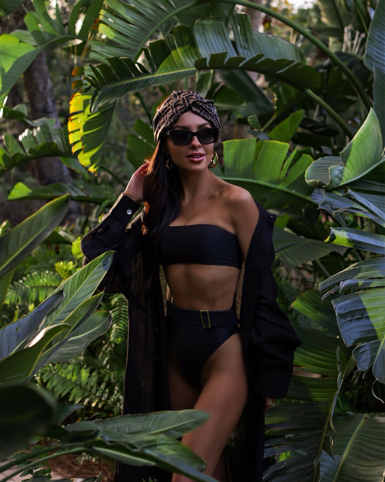 Resort wear / beach vacation outfit 
Tularosa black swimsuit / bikini set 
Saint Laurent linen tote
Saint Laurent raffia sandals 
Similar black cover up 
Spring break 


#LTKtravel #LTKswim #LTKstyletip