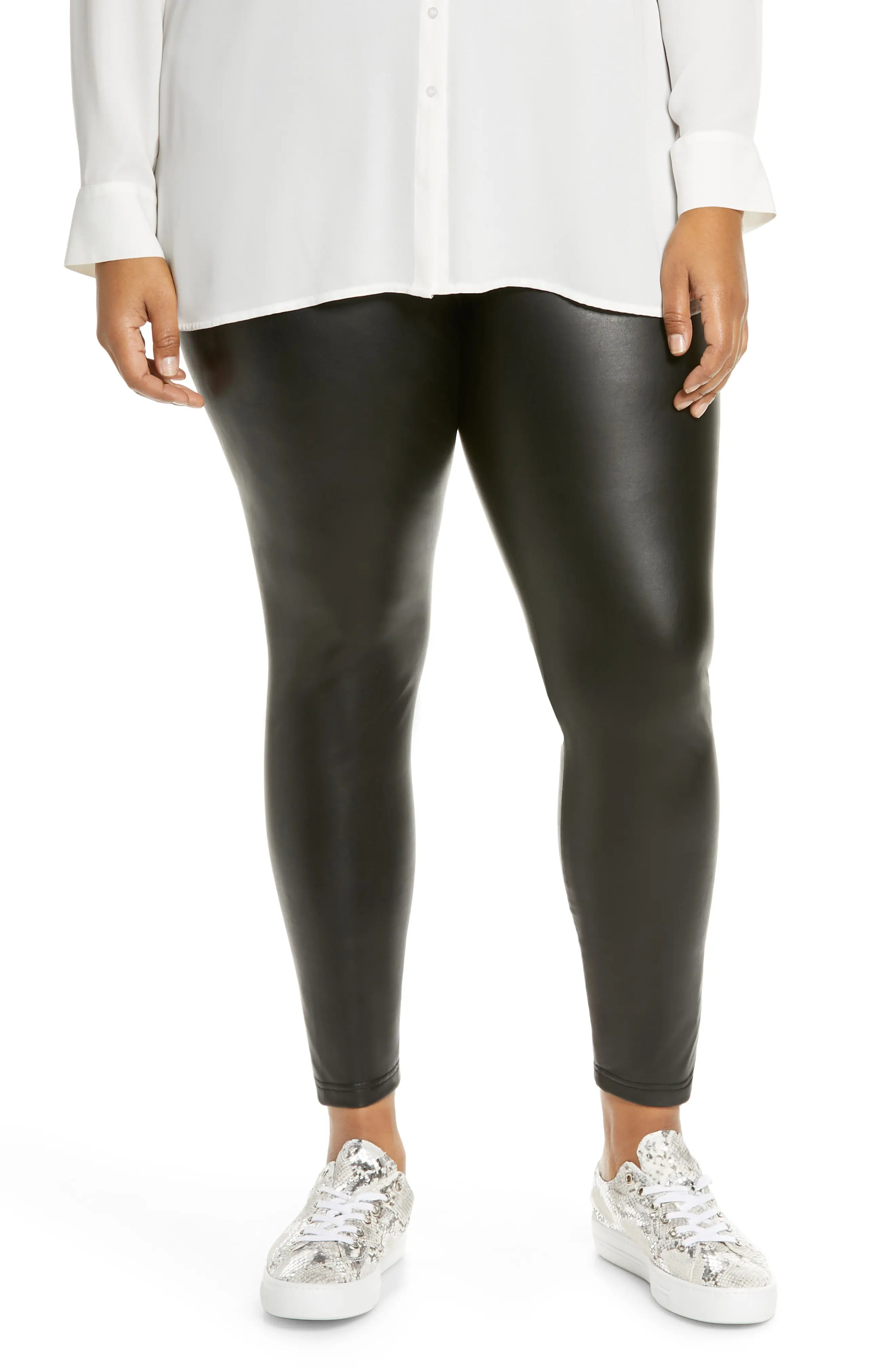 Plus Size Women's Bp. Faux Leather Leggings, Size 4X - Black | Nordstrom