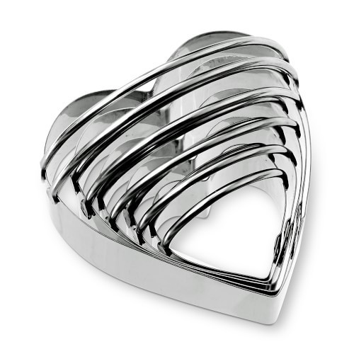 Stainless-Steel Heart Biscuit 5-Piece Cookie Cutter Set | Williams-Sonoma