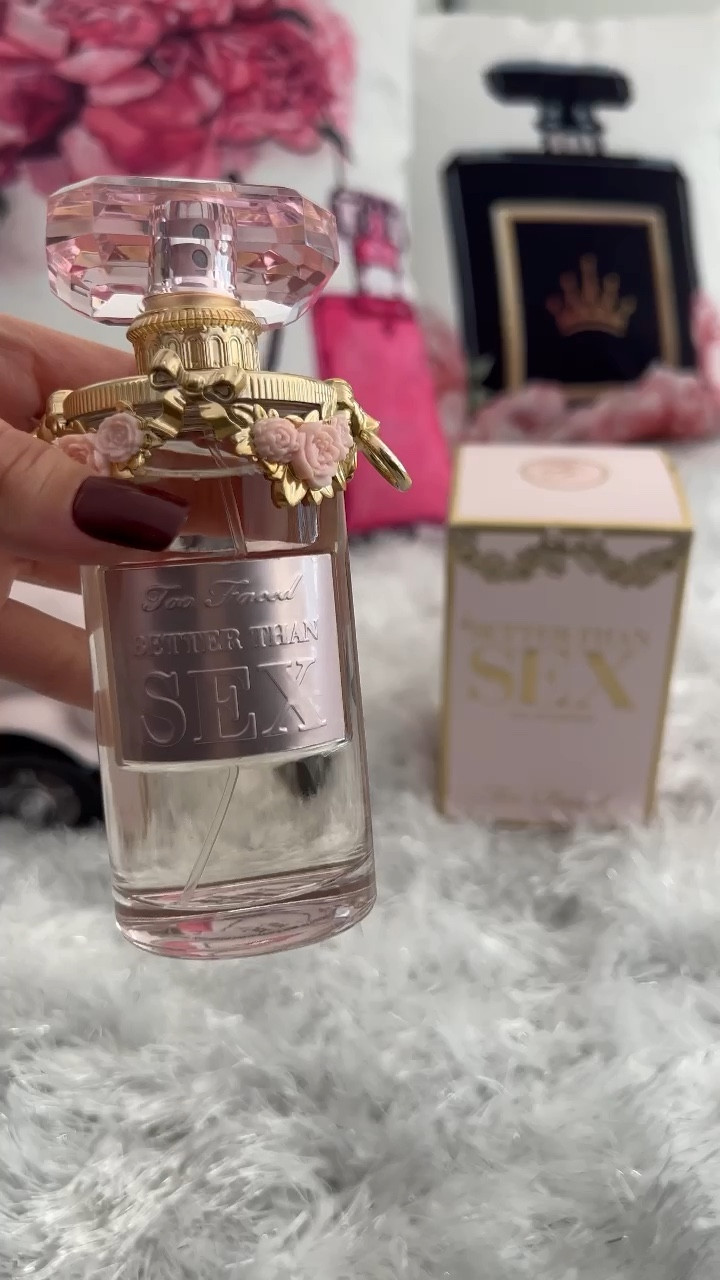 Better Than Sex Perfume by Too Faced currently on sale at Macy’s. Key Notes: Top Notes: Passionfruit, Lychee, Fuzzy Peach, Luscious Citrus
Middle Notes: Pink Magnolia, Jasmine, Vanilla Orchid, Black Rose
Bottom Notes: Golden Amber, Patchouli, Cedarwood, Sensual Musk

Gift for mom
Mother’s day gifts
Gifts for her
Beauty finds
Too faced best sellers
Too faced perfume 
Too faced mascara
#LTKFind #LTKSeasonal #LTKfamily #LTKU #LTKhome #LTKtravel #LTKstyletip #LTKworkwear #LTKsalealert 

#LTKunder100 #LTKbeauty #LTKGiftGuide