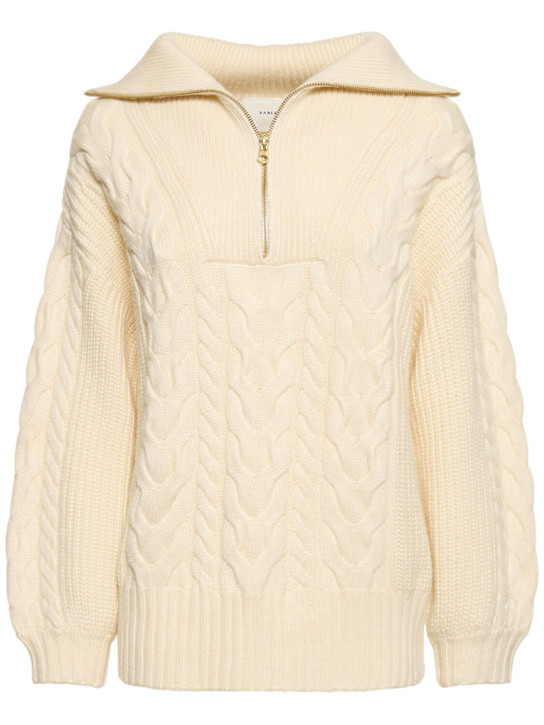 Daria half zip cable knit sweater - Varley - Women | Luisaviaroma | Luisaviaroma