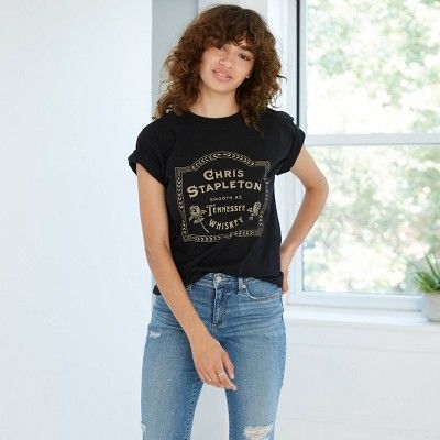Women's Chris Stapleton Short Sleeve Graphic T-Shirt - Black | Target