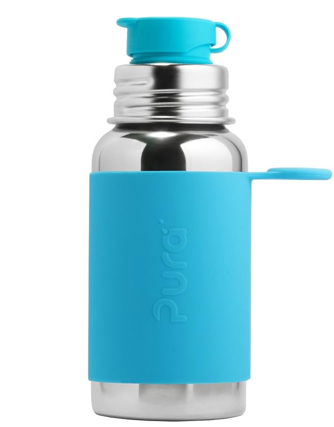 Pura Sport 18oz/ 550ml Non Insulated Bottle w/Sport Sleeve & Silicone Big Mouth Sport Top - Stain... | Amazon (US)