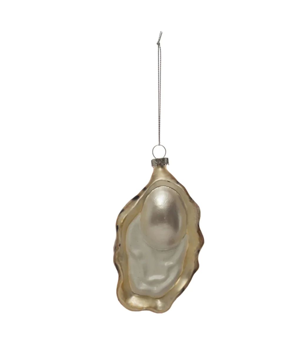 Glass Oyster Ornament | Megan Molten