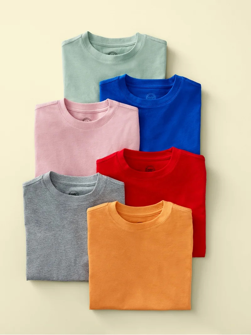 Wonder Nation Boys Kid Tough Tee with Short Sleeves, Sizes 4-18 & Husky | Walmart (US)