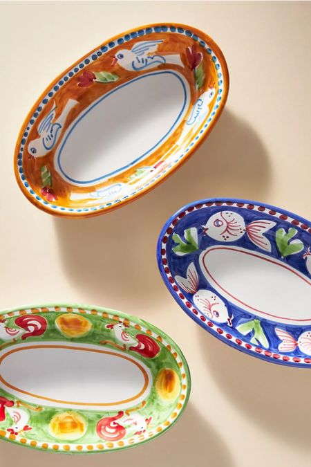 Italian hand painted platters and dinnerware by Vietri, dinner party, dining

#LTKunder100 #LTKhome #LTKxAnthro