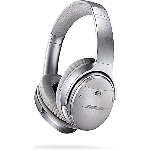 Bose QuietComfort 35 II Noise Cancelling Bluetooth Headphones— Wireless, Over Ear Headphones with Built in Microphone and Alexa Voice Control, Silver | Amazon (US)
