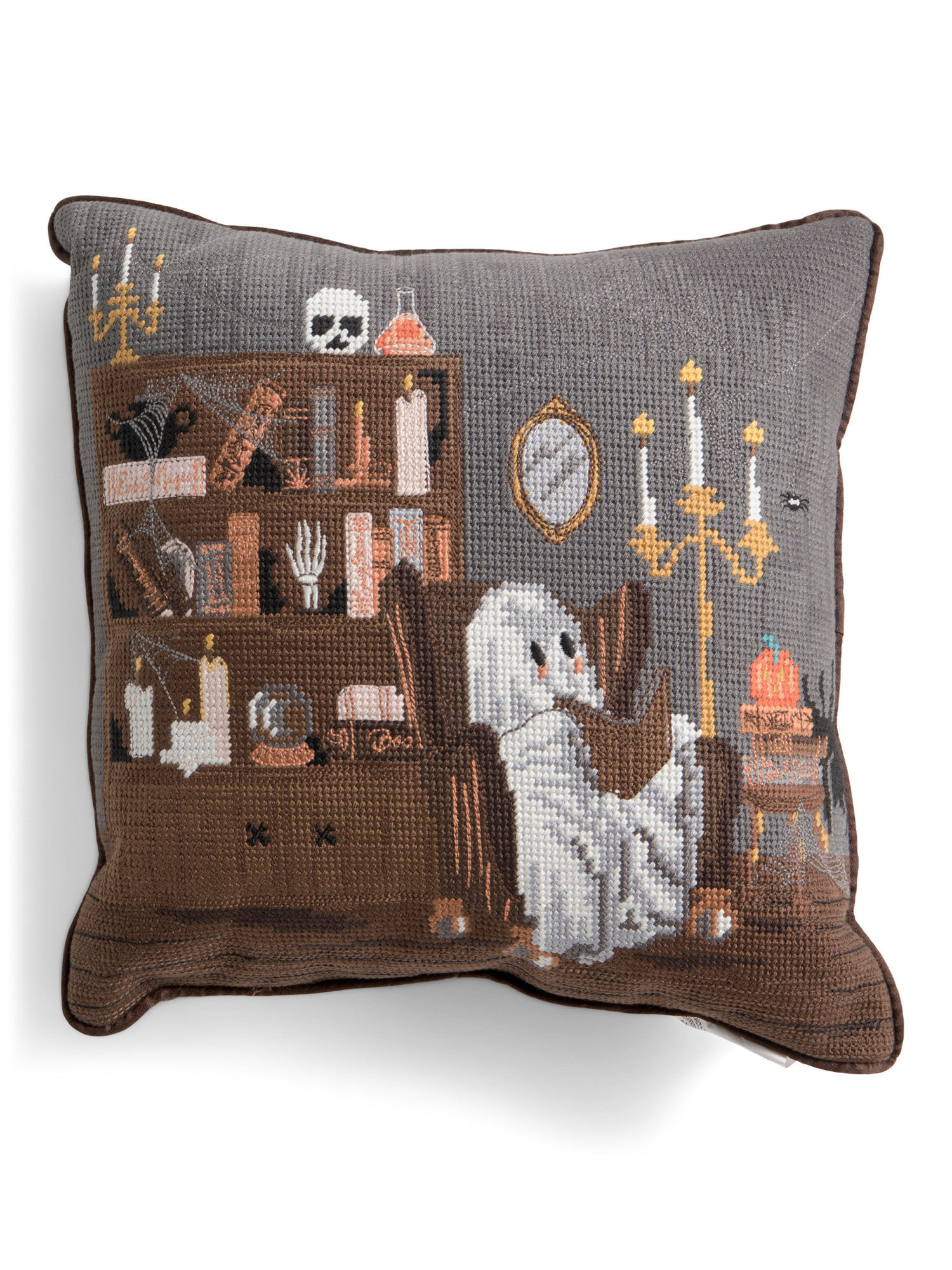 14x14 Needlepoint Book Lover Ghost Pillow | Throw Pillows | Marshalls | Marshalls