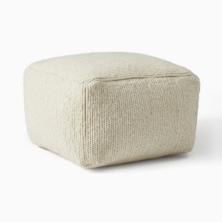 Wool Mini Twist Pouf | West Elm | West Elm (US)