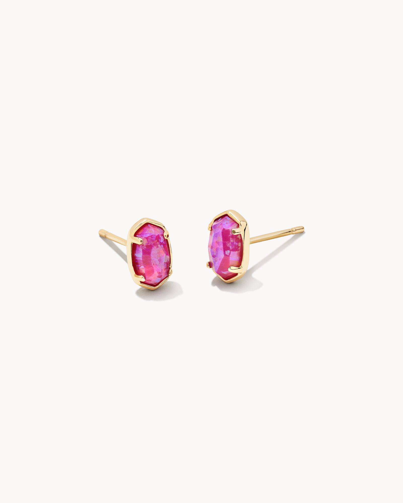Emilie Gold Stud Earrings in Plum Kyocera Opal | Kendra Scott