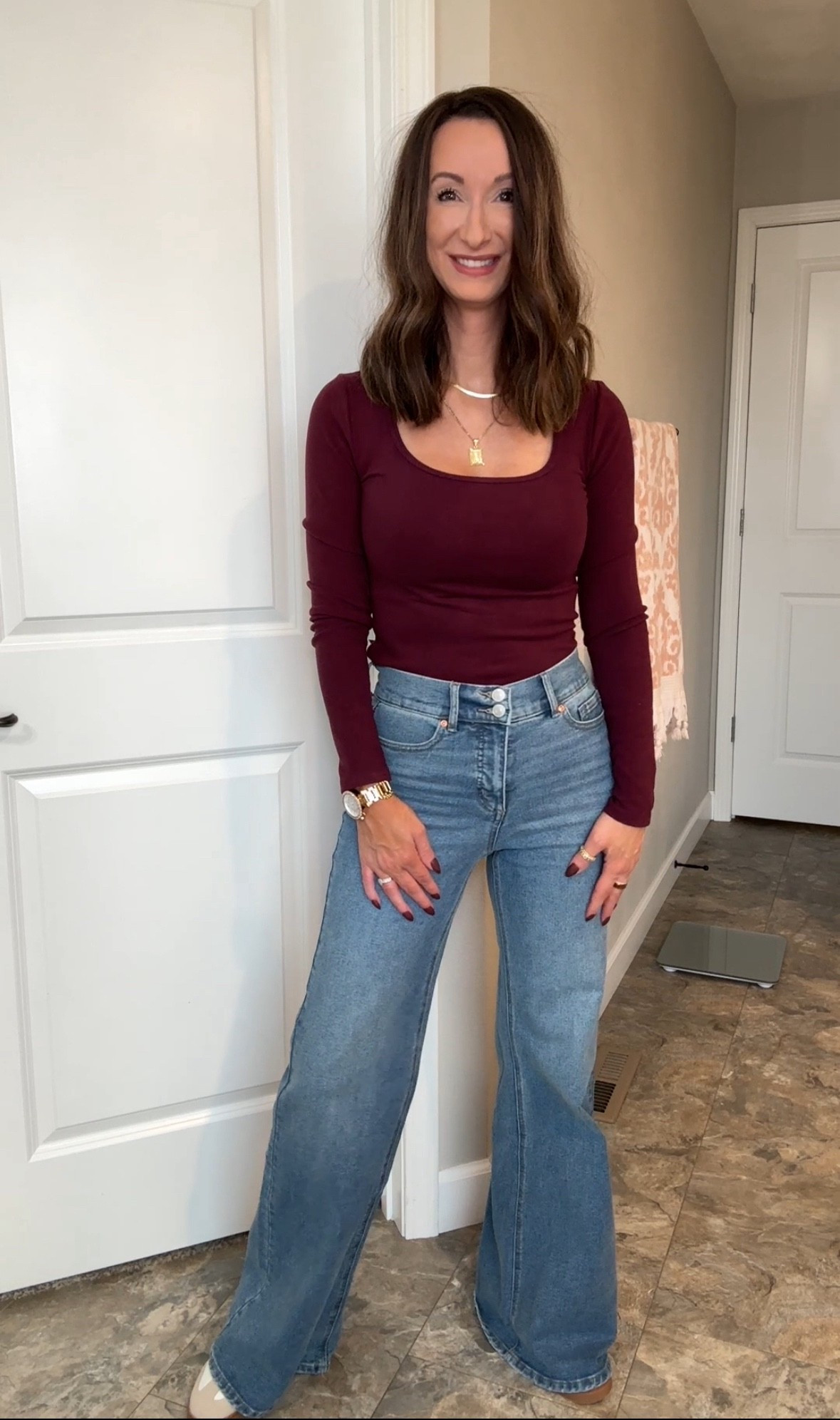 Easy fall outfit from Walmart that looks polished but feels effortless. Love how this scoop neck top pairs with wide-leg denim for a flattering, laid-back look.

#LTKFindsUnder50 #LTKStyleTip