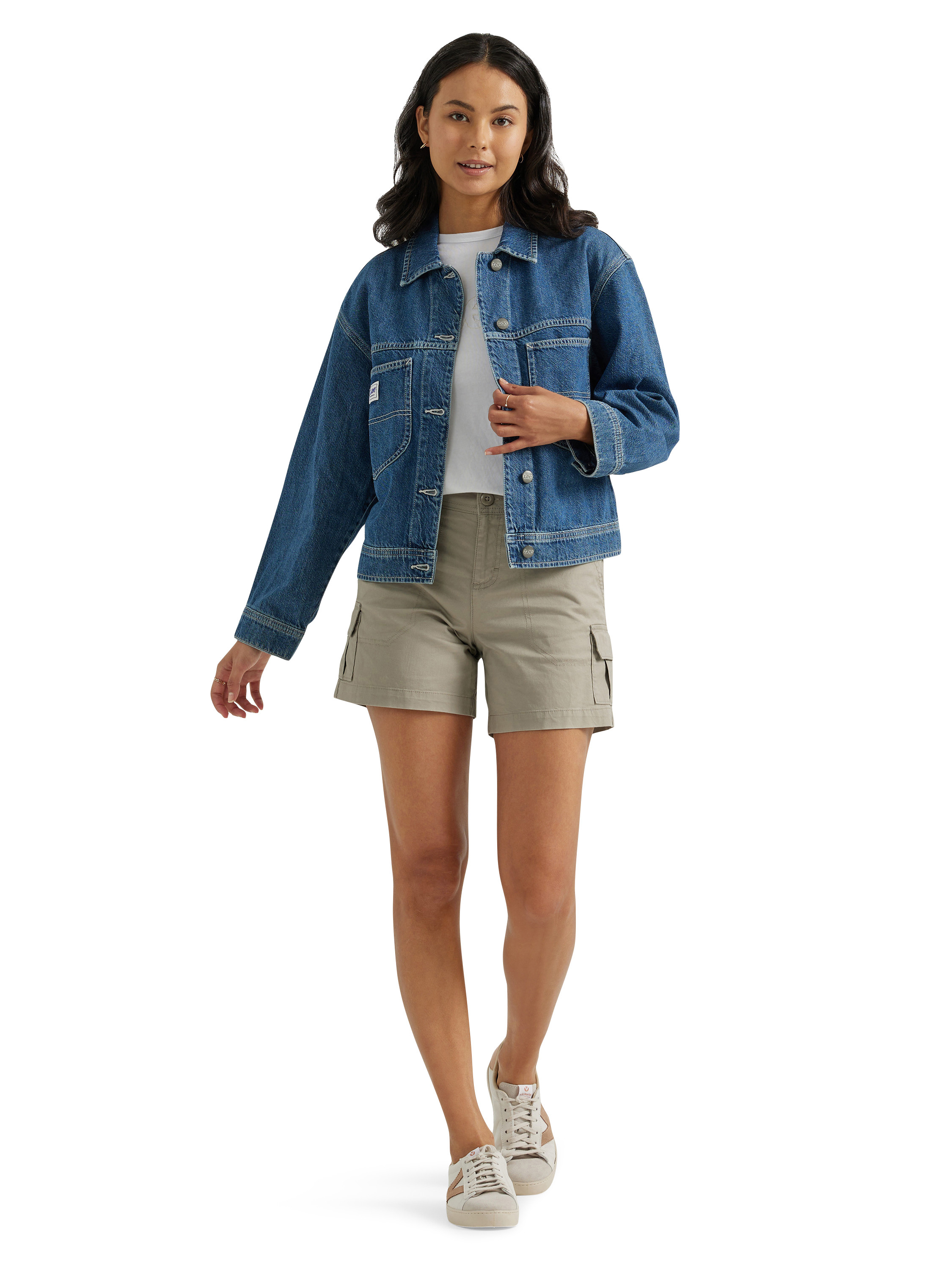 Lee Women's Heritage Cropped Chore Denim Jacket | Walmart (US)