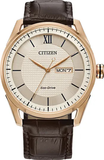 Classic Leather Strap Watch, 42mm | Nordstrom