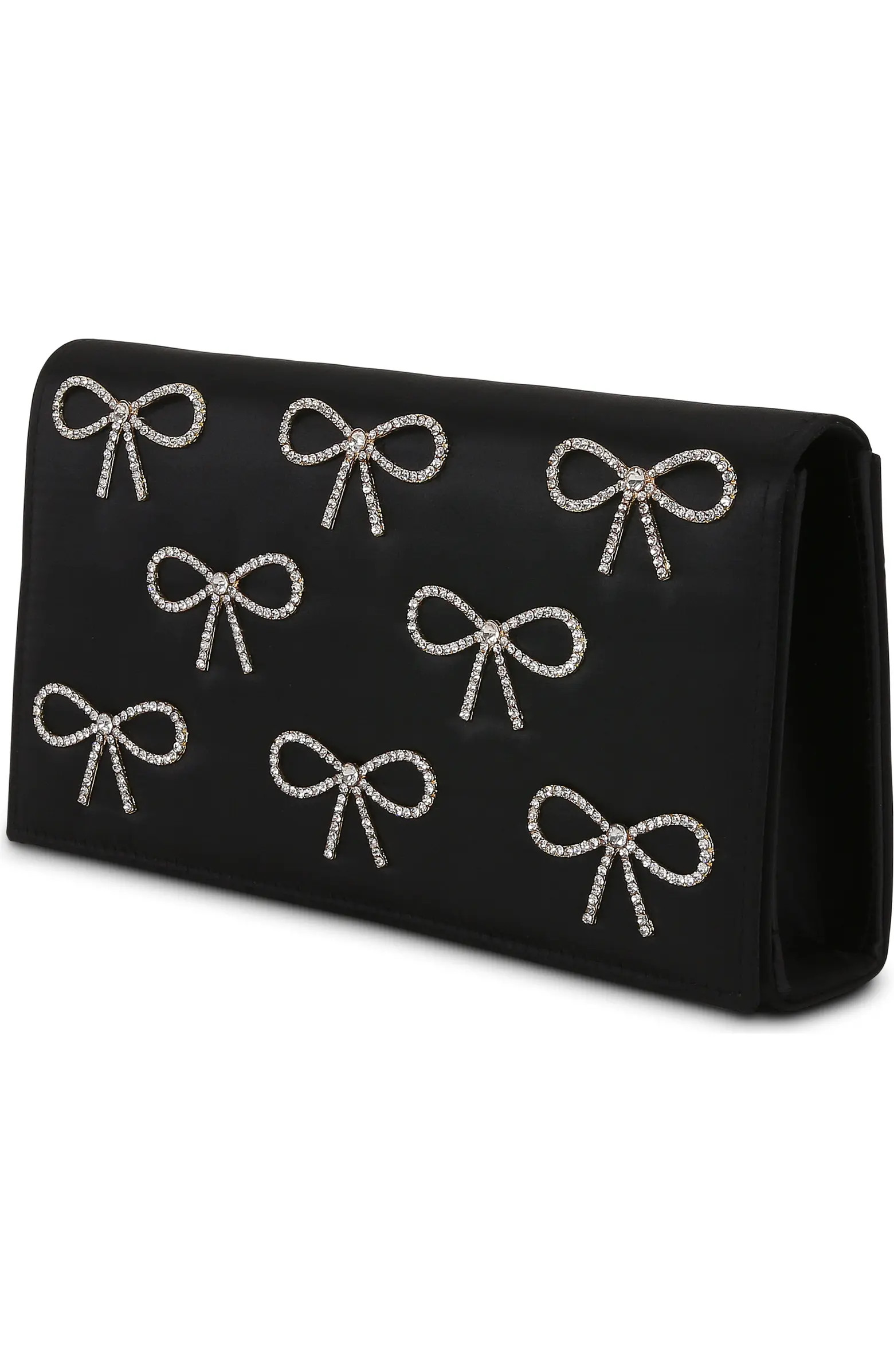 Julia Crystal Bow Flap Clutch | Nordstrom