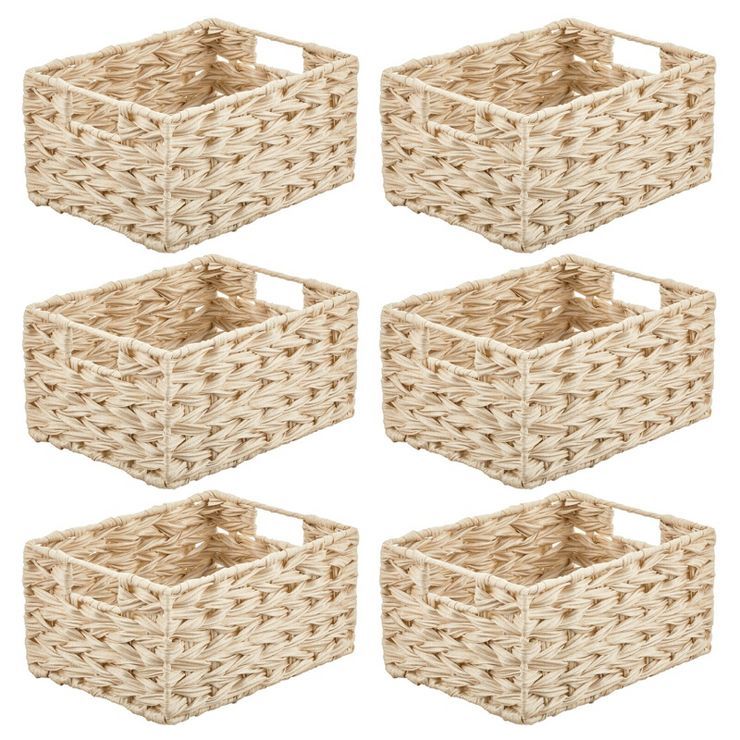 mDesign Woven Ombre Pantry Bin Basket, 6 Pack | Target