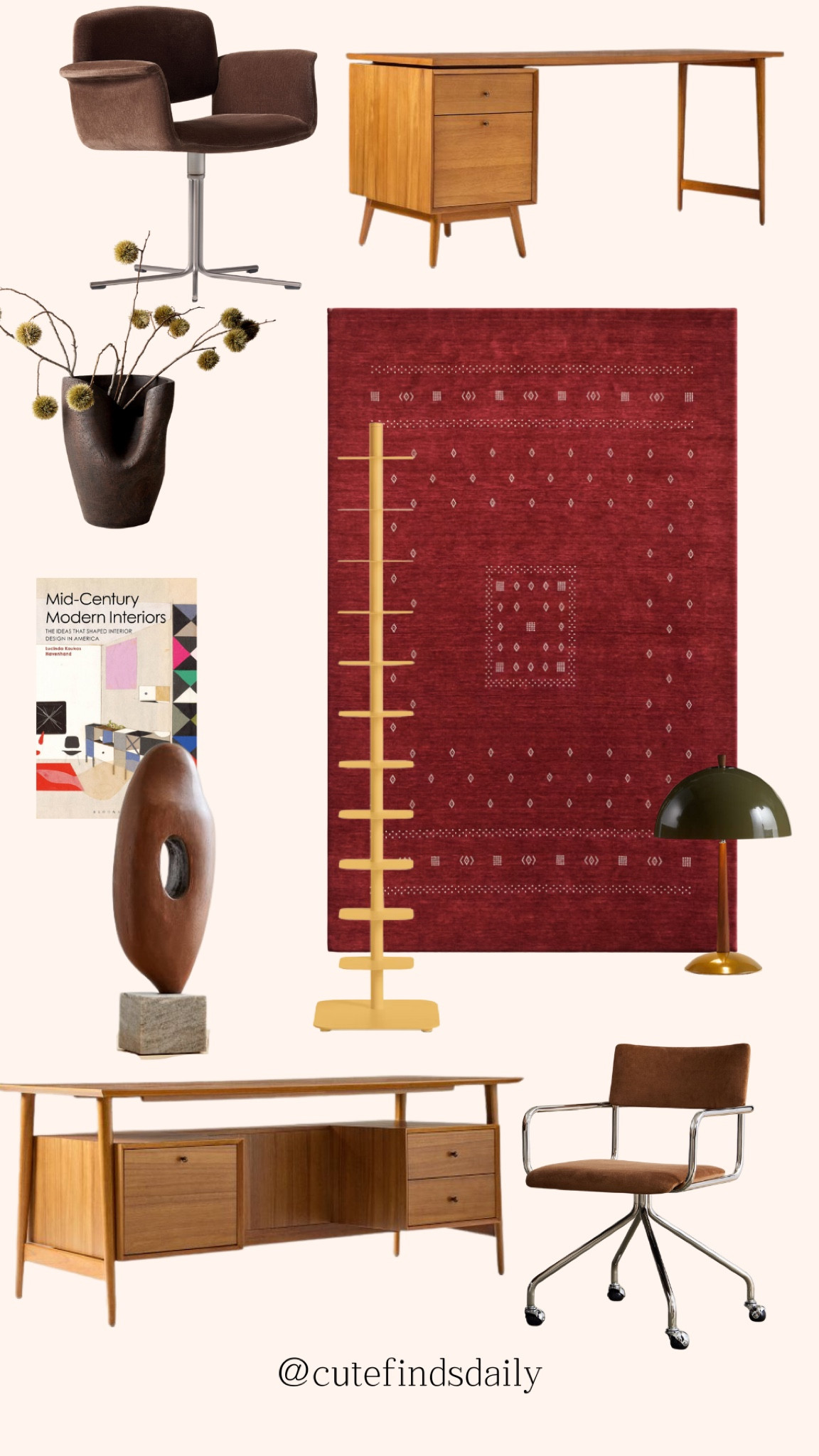 Mid century modern home office decor and interior 

#LTKSeasonal #LTKHome #LTKWorkwear