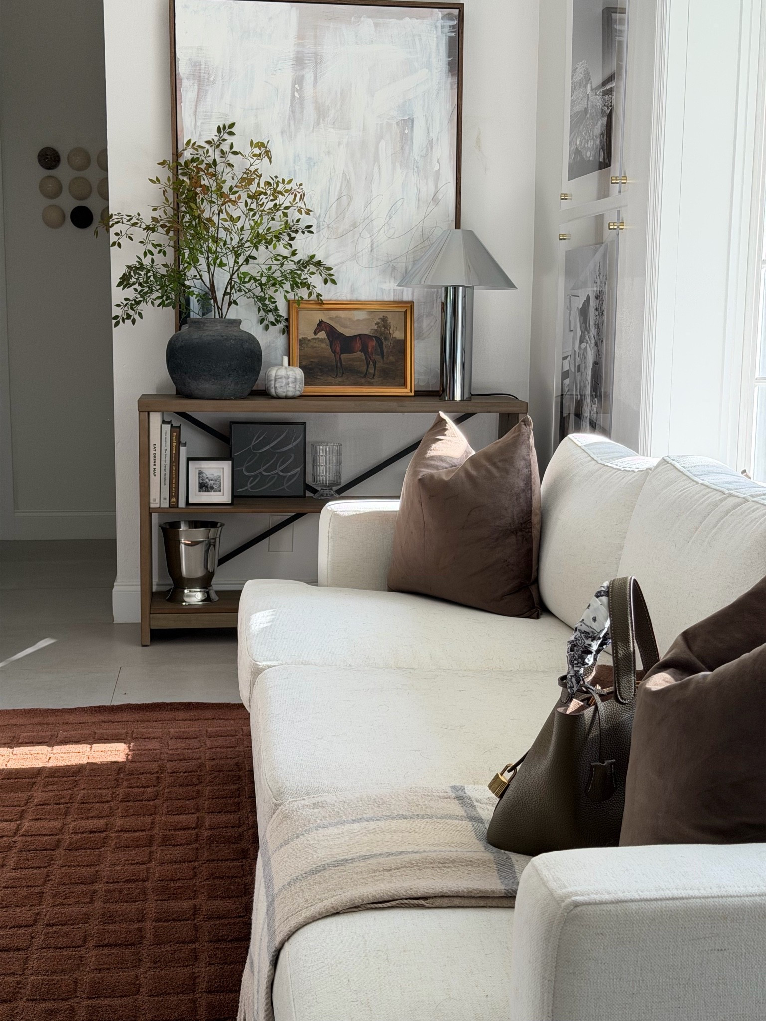 A layer of fall 🤎🍂✨🧸

A brown rug might just be the easiest way to make a room feel warmer, cozier, and instantly more elevated 🤎

I’ve been leaning into richer tones and layered textures lately, and this rug was exactly what this sitting area was missing. It adds so much warmth without making the space feel heavy—and I love how it grounds all the lighter pieces around it.

This rug gives me all the lulu and Georgia vibes - without the price tag 🏷️✨

#homedecor #interiordesign #homestyling #livingroomdecor #sittingroom cozyhome warminteriors layeredinteriors neutralhome browndecor arearug ruginspiration affordablehomedecor designerlookforless fallhomedecor timelesshome equestriandecor shopltk ltkhome

#LTKSeasonal #LTKHome #LTKSaleAlert